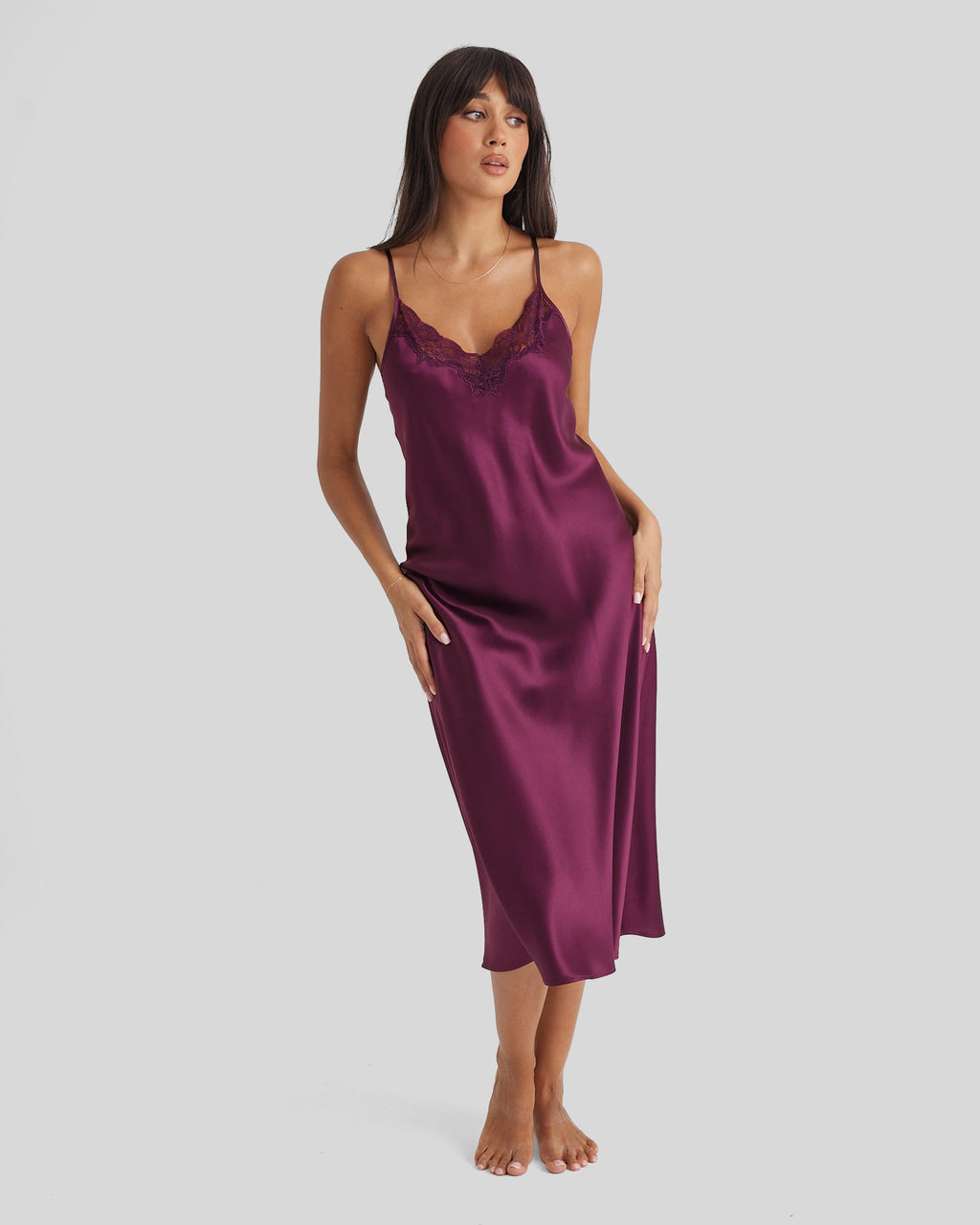Long Chemise with Lace